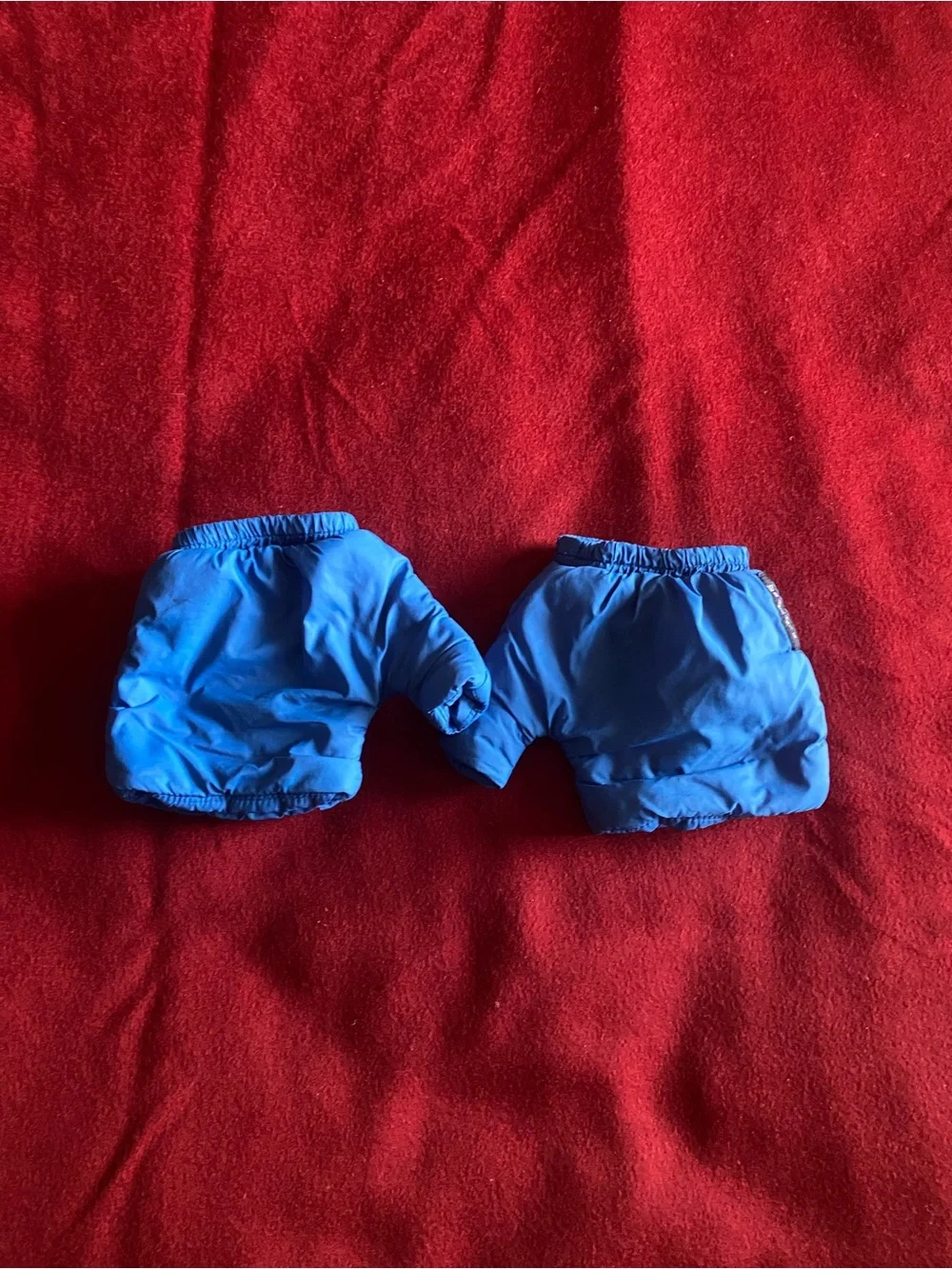 Armani Junior Bright Blue Padded Kids Mittens